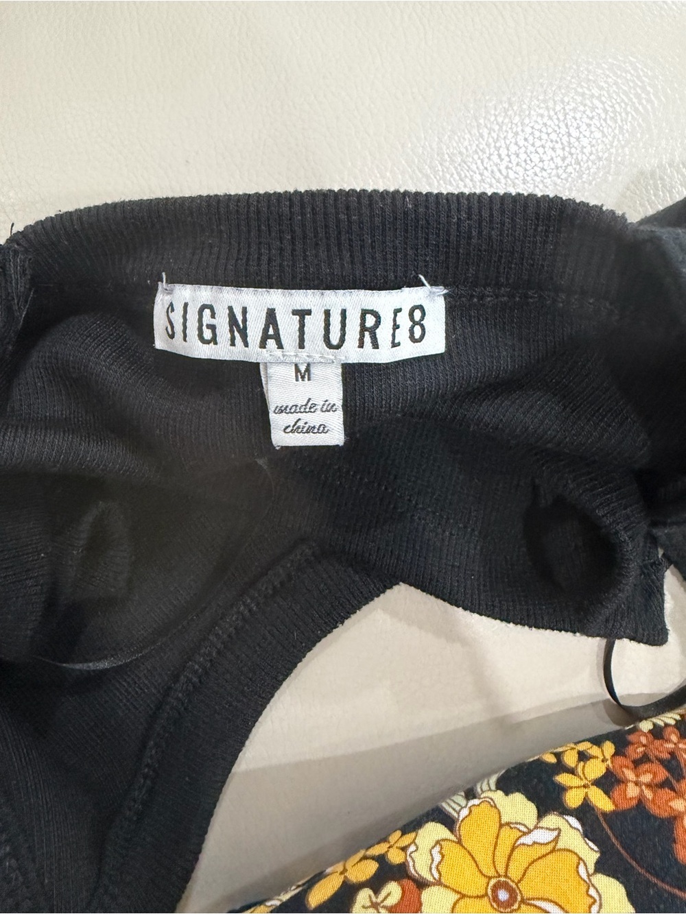 Signature8 Black Ribbed Crop Tank - Picture 3 of 3